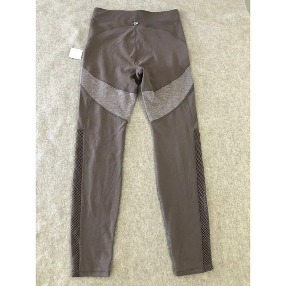 Tahari Sport NWT Women Brown Activewear Yoga Pant Legging Side Mesh Breathable M - Picture 9 of 10